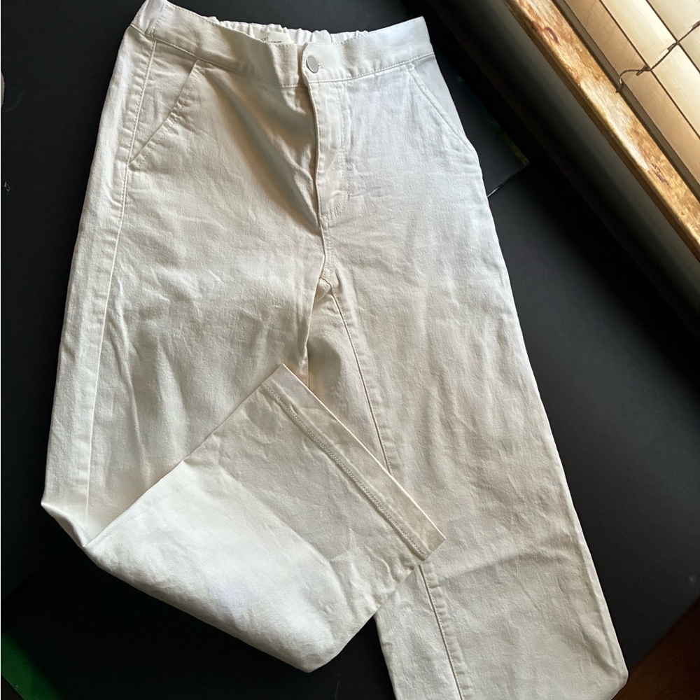 OAK + FORT Women's Boyfriend Jeans in Cream
